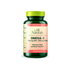 OMEGA 3 – 360mg EPA / 240mg  DHA (100 Softgels)